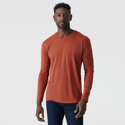 Classic Long Sleeve Crew Neck - Rust