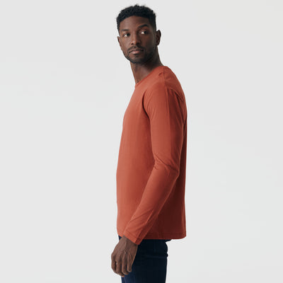Classic Long Sleeve Crew Neck - Rust