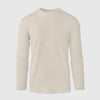 Sandstone Long Sleeve Crew Neck Tee displayed on neutral background.
