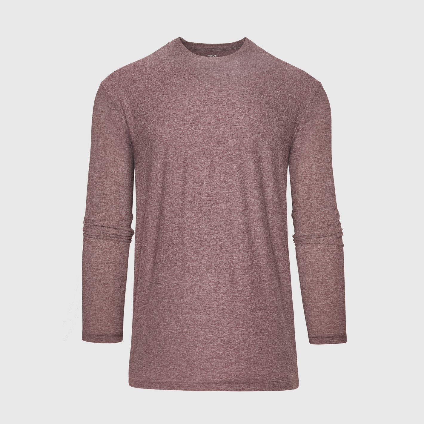 Heather Burgundy Active Long Sleeve Crew Neck