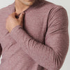 Heather Burgundy Active Long Sleeve Crew Neck