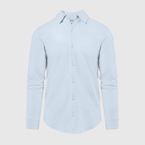 Pale Blue Long Sleeve Knit Shirt