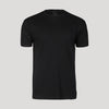 T-Shirt mit Rundhalsausschnitt und Tasche in Schwarz
