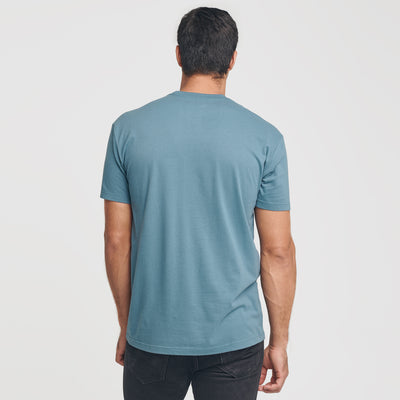 Classic Pocket Crew Neck - Bluestone