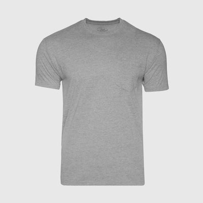Classic Pocket Crew Neck - Heather Gray