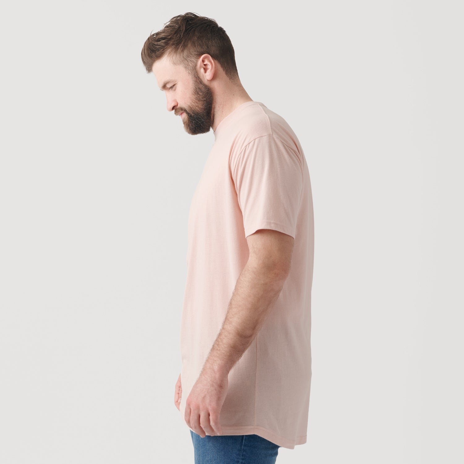 Dusty Pink Tall Round Hem Crew Neck T-Shirt