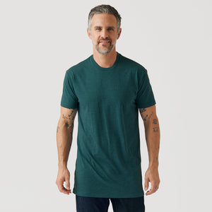True ClassicHeather Emerald Tall Round Hem Crew Neck T-Shirt