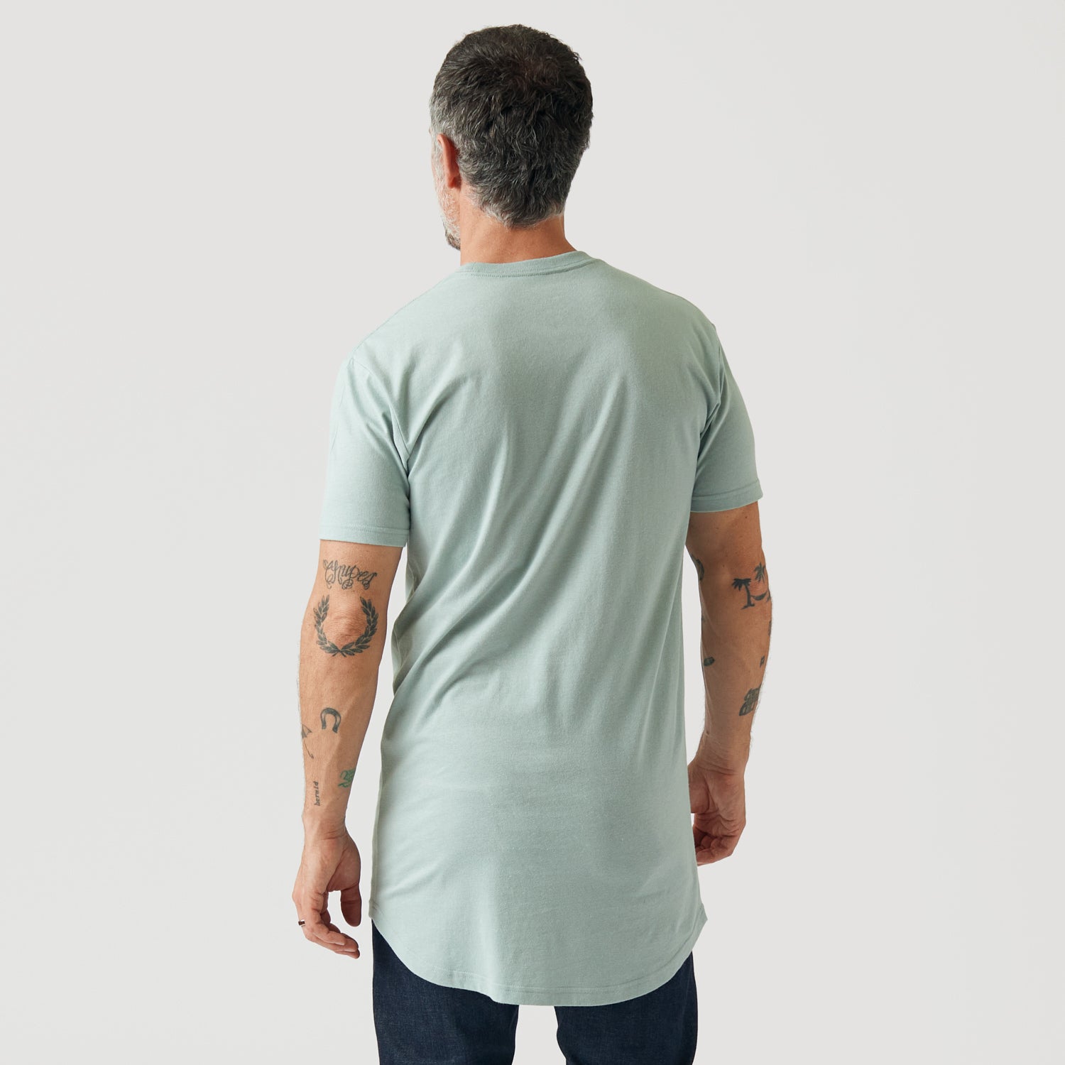 Sage Tall Round Hem Crew Neck T-Shirt – True Classic