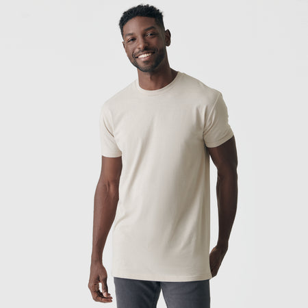 Sandstone Tall Round Hem Crew Neck T-Shirt – True Classic