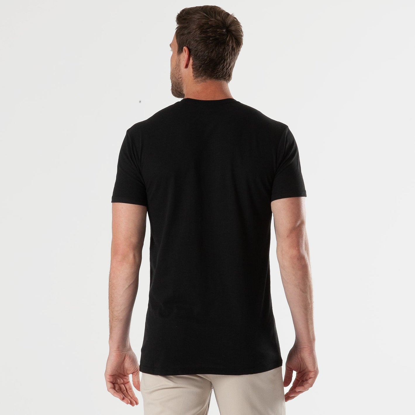 All Black Tall Straight Hem Crew Neck T-Shirt 3-Pack
