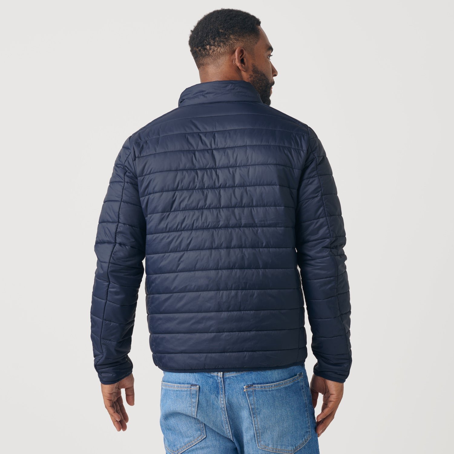 Navy Quilted Puffer Jacket