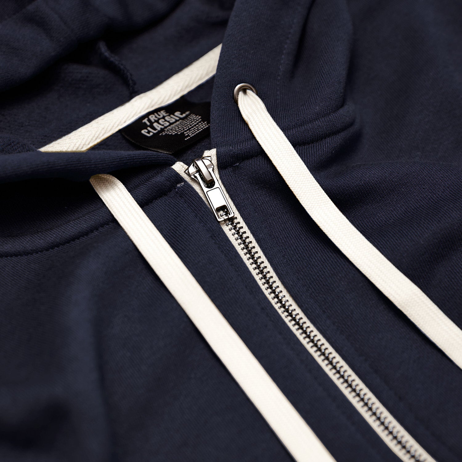 Navy Fleece French Terry Zip Hoodie – True Classic