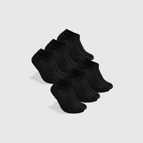 Black No Show Socks 6-Pack