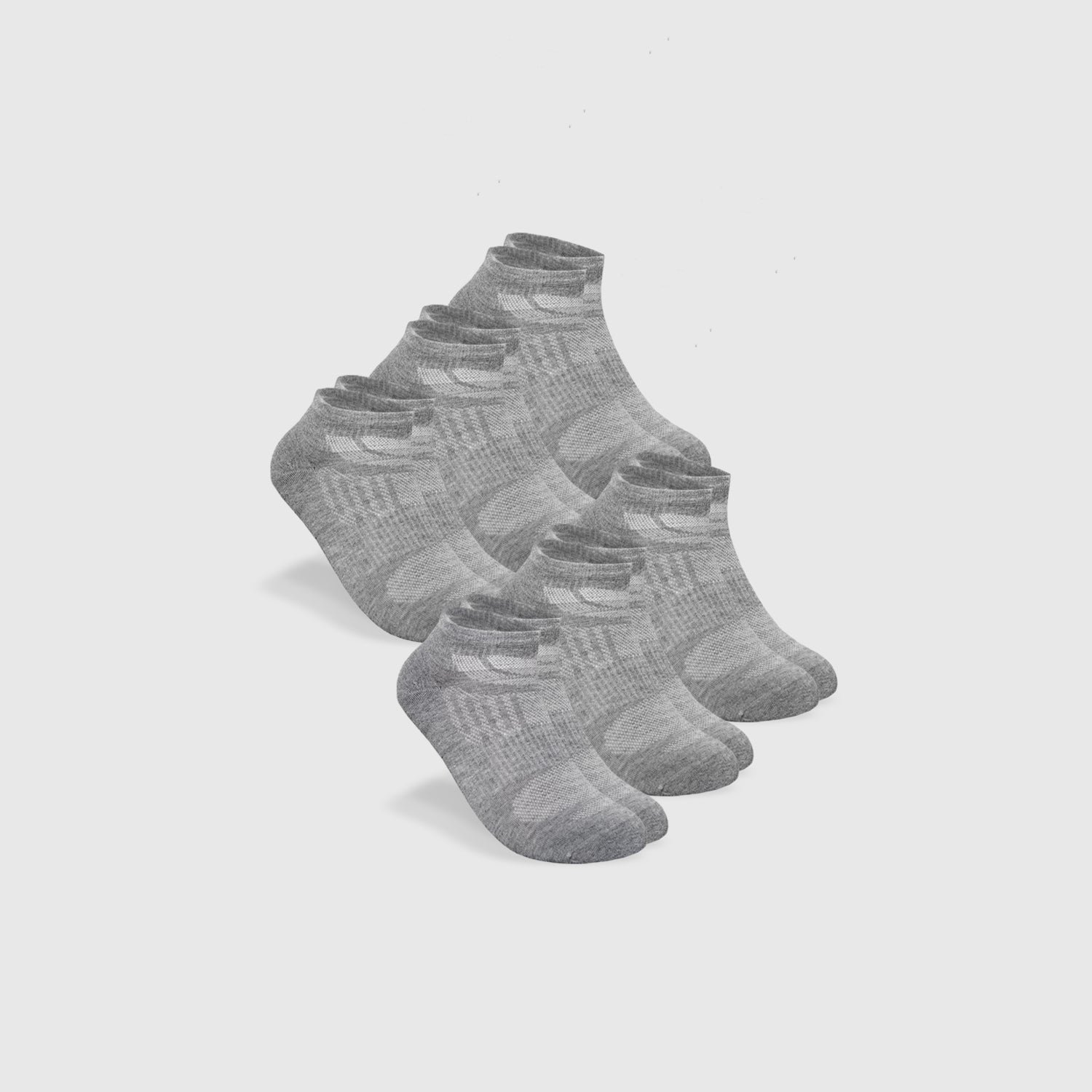 Heather Gray Ankle Socks 6-Pack