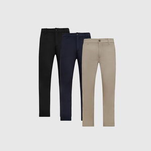 True ClassicNeutral Chino Pants 3-Pack