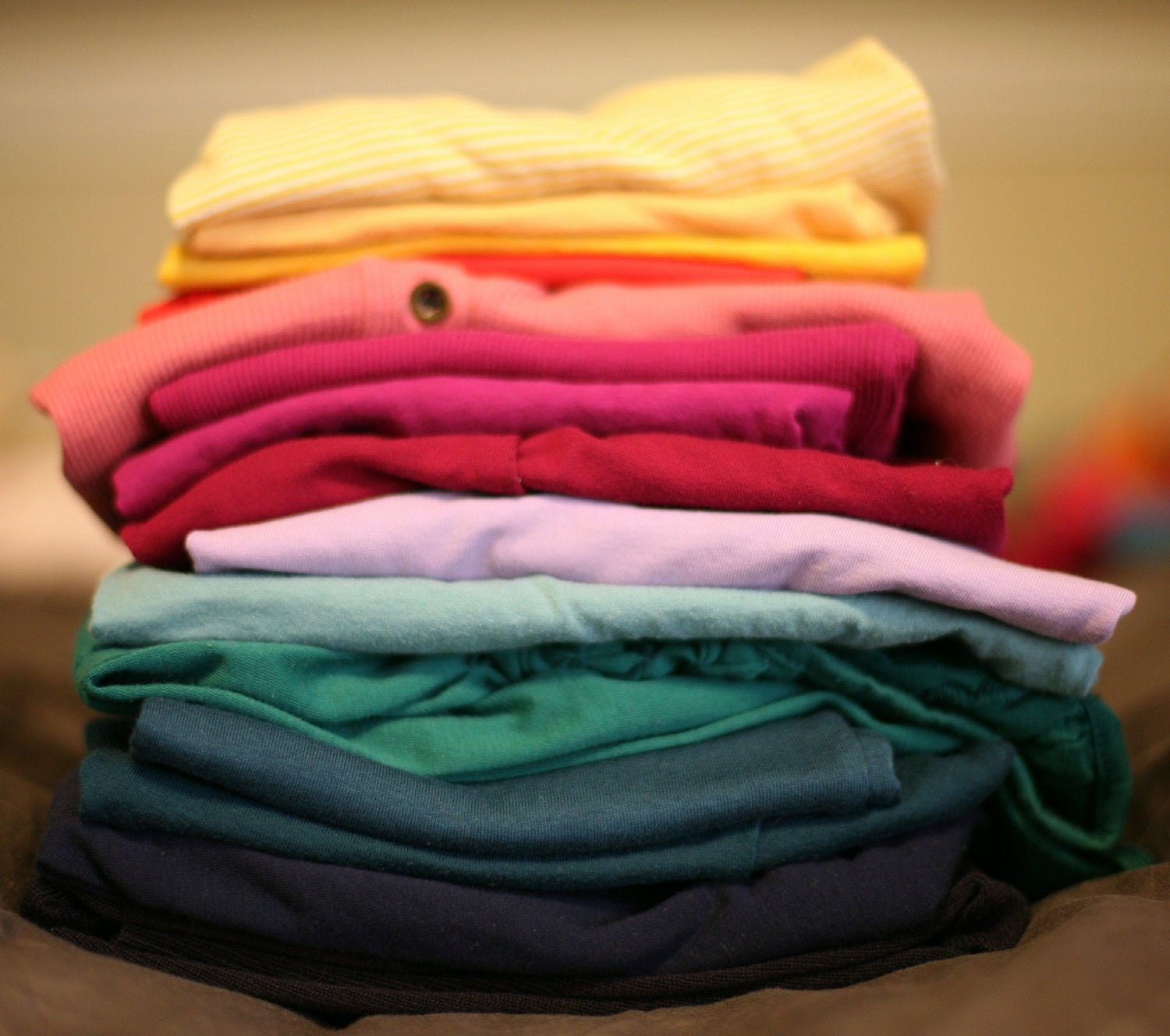 Pile of folded Shirts