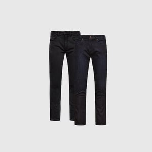 True ClassicIndigo and Black Straight Fit Comfort Jeans 2-Pack