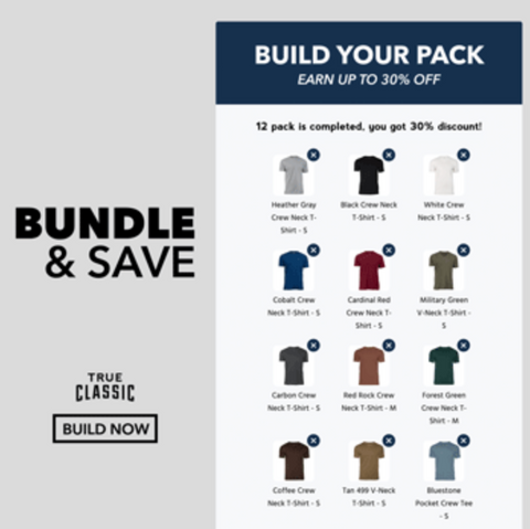 Advertisement - True Classic Bundle & Save 