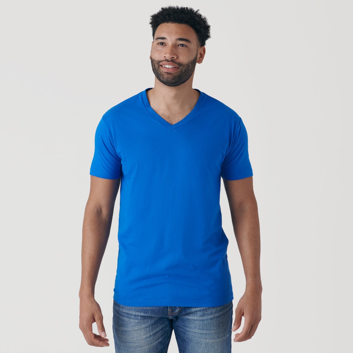 Electric Blue V-Neck T-Shirt
