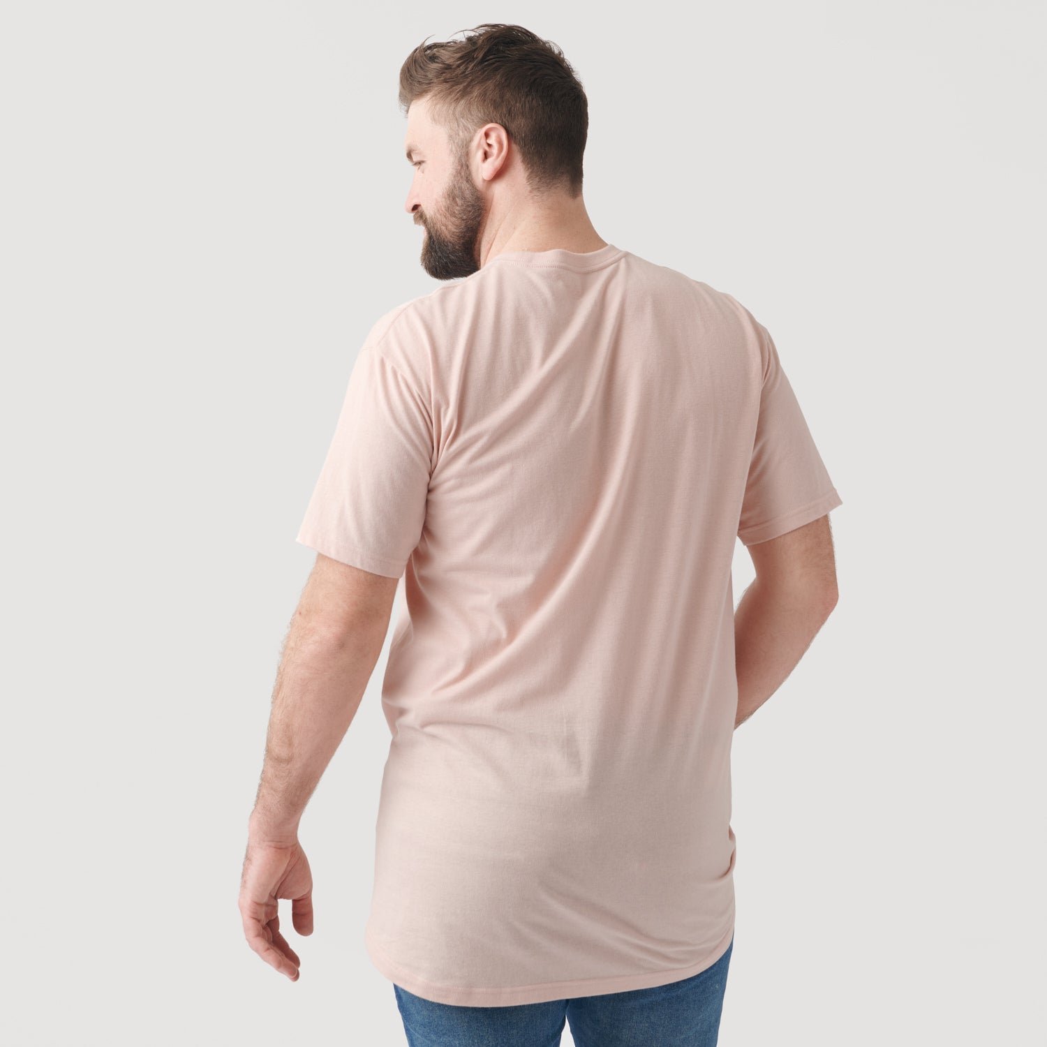 Dusty Pink Tall Round Hem Crew Neck T-Shirt