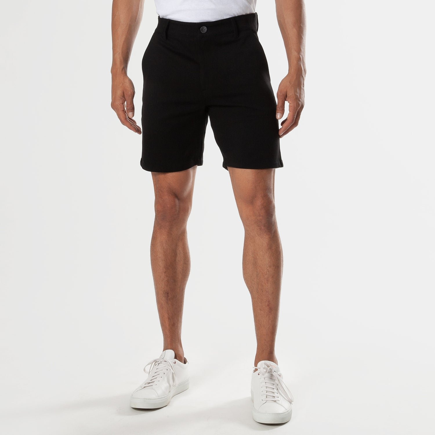 7.5" Black Chino Shorts