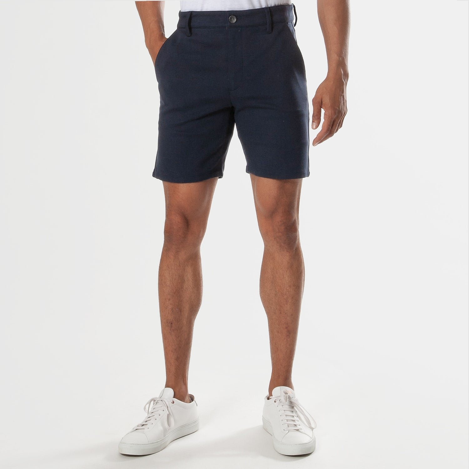 7.5" Navy Chino Shorts