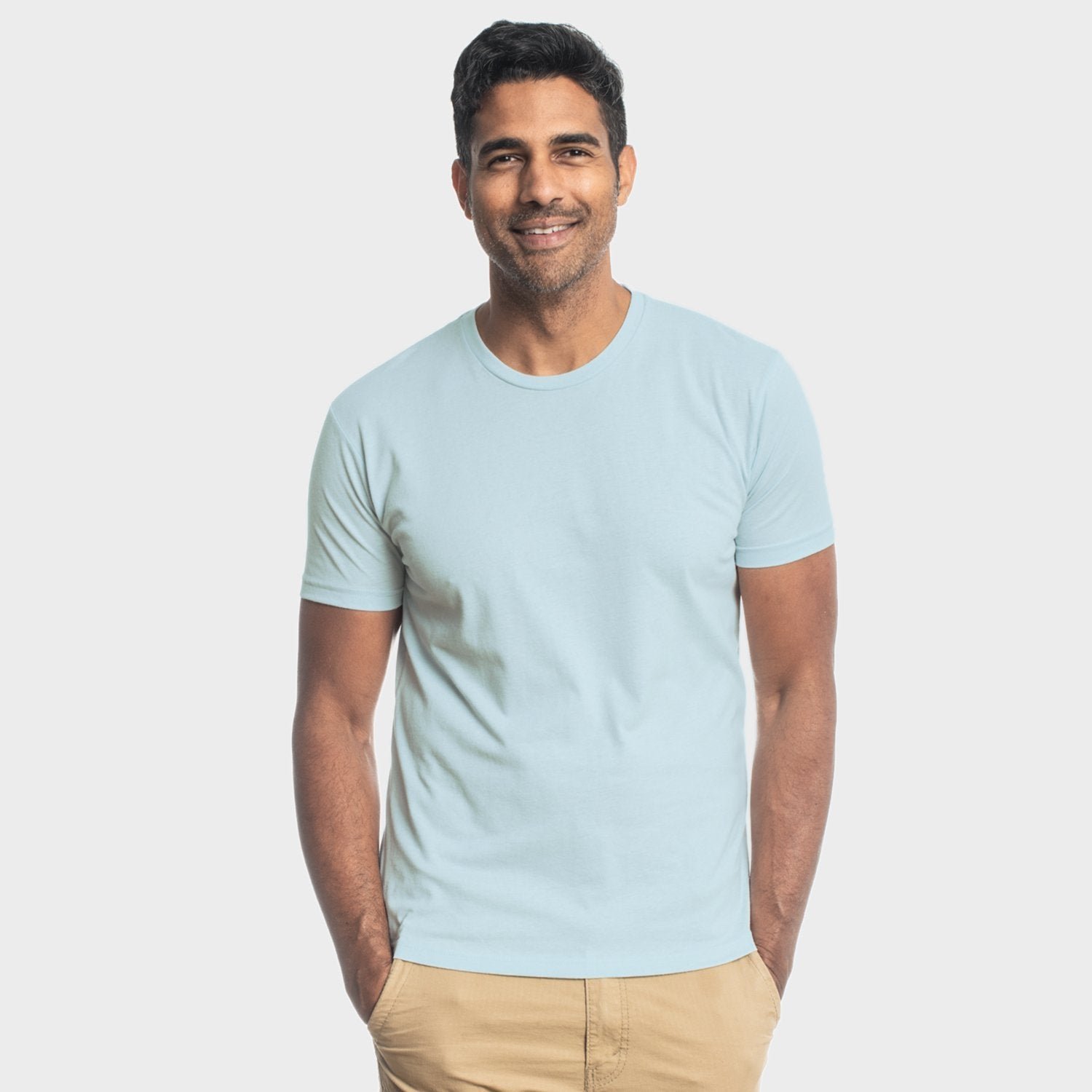 Light Blue Crew Neck T-Shirt