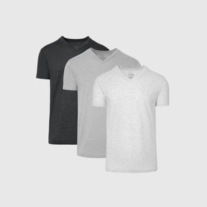 True ClassicHeather Gray V-Neck T-Shirt 3-Pack