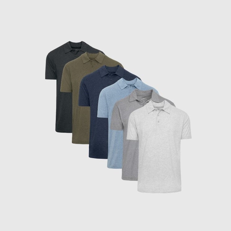 The Staple Heather Polo 6-Pack