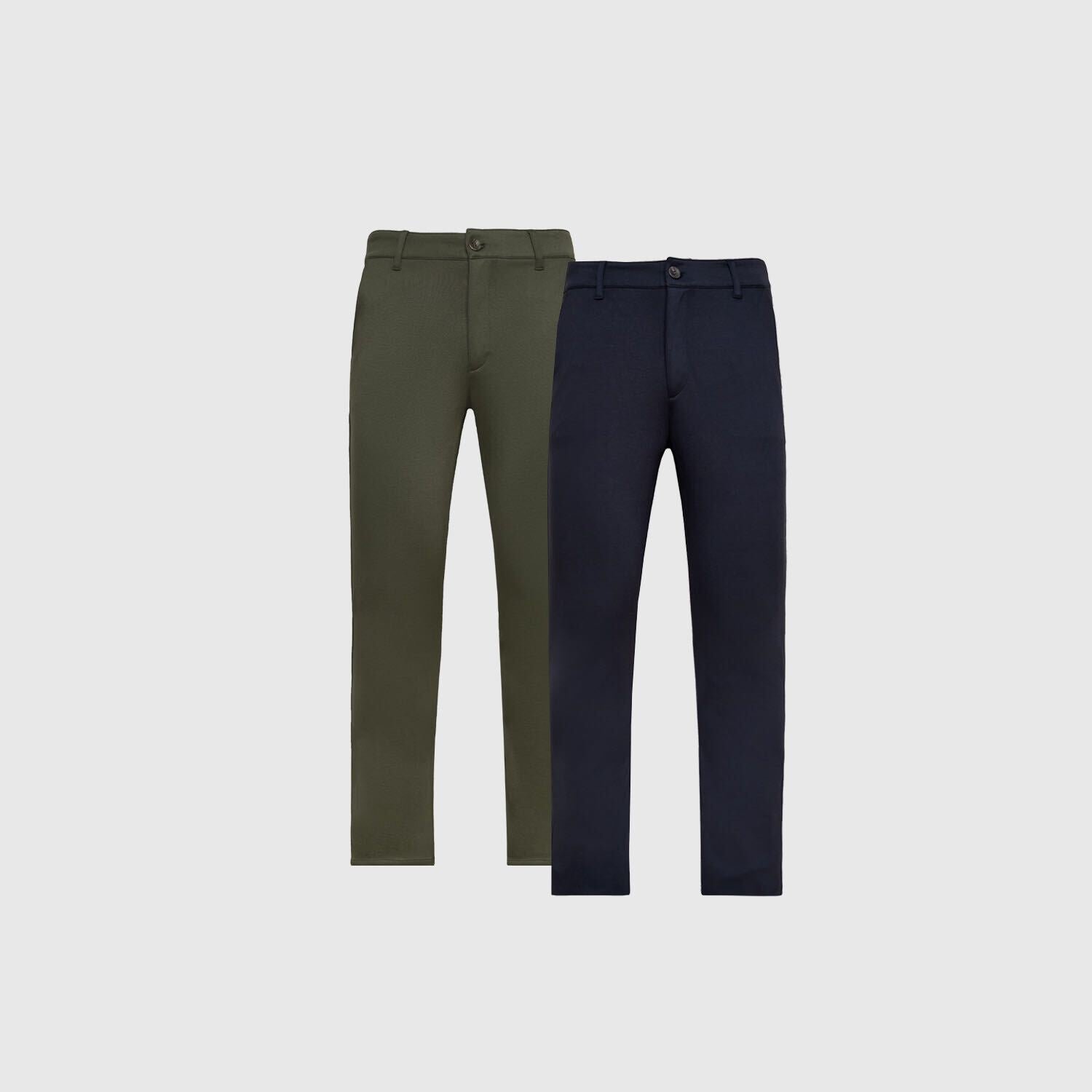 Military Green and Navy Chino Pants 2-Pack