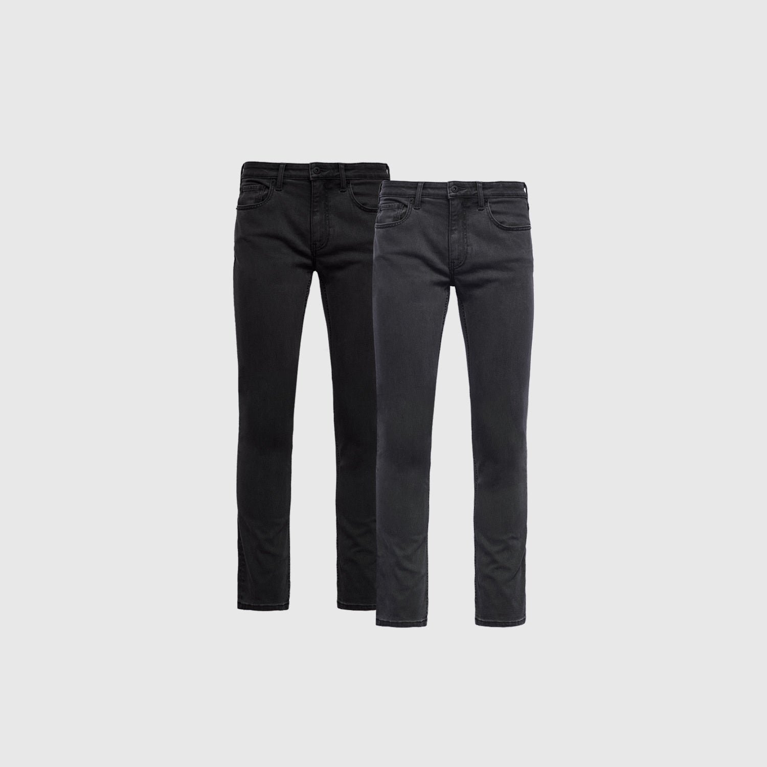 Black and Gray Slim Fit Comfort Jeans 2-Pack