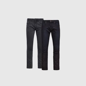 True ClassicGray and Indigo Slim Fit Comfort Jeans 2-Pack