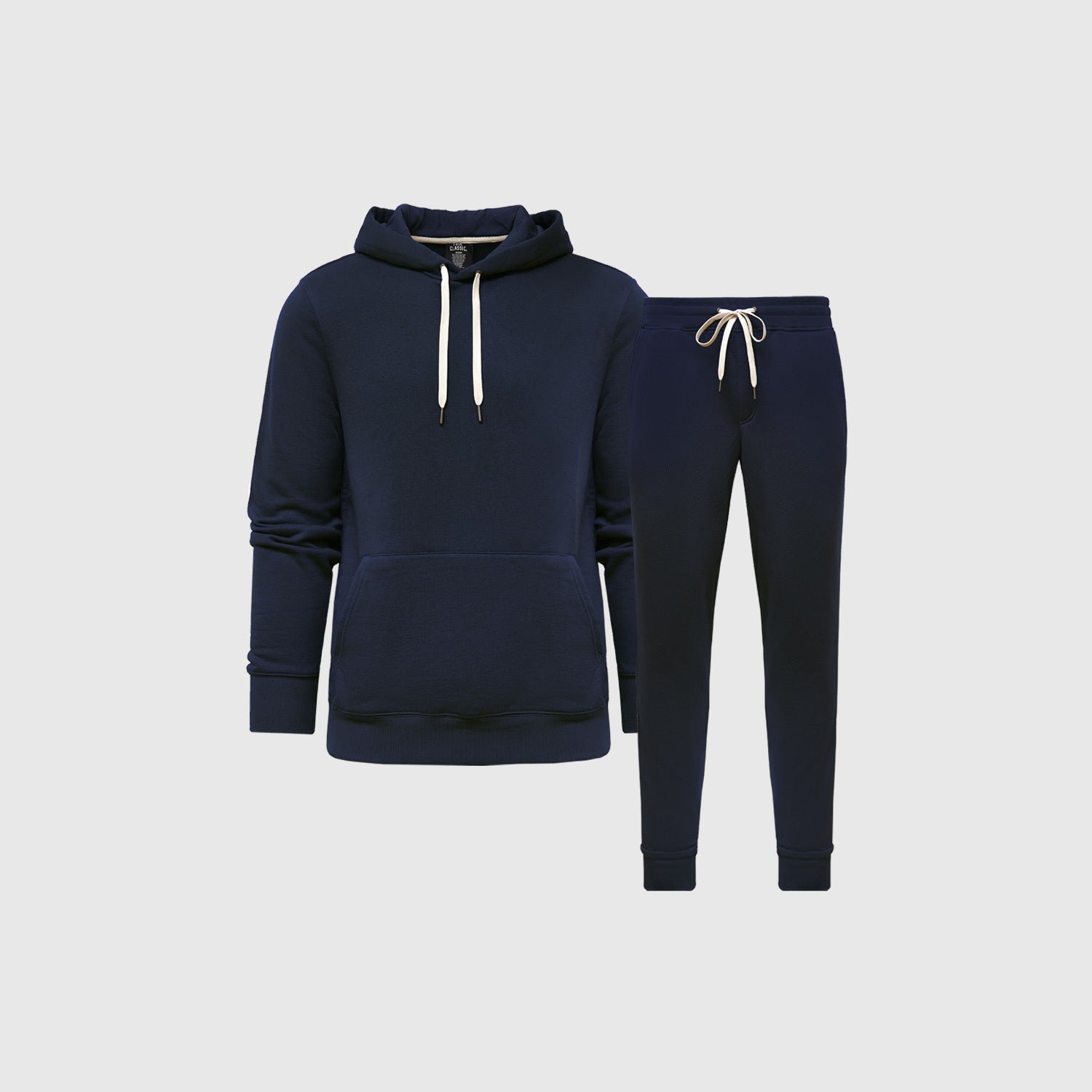 Navy Fleece Pullover Hoodie and Jogger Set