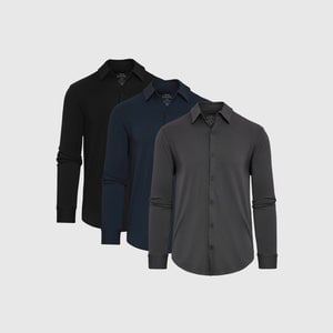 True ClassicThe Base Long Sleeve Button Up 3-Pack